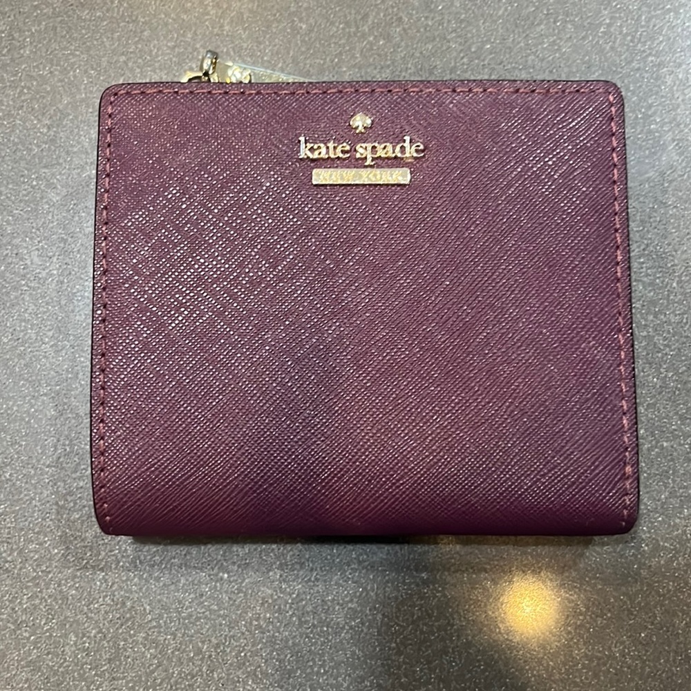 Kate spade maroon foldable wallet